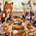 トンカツを作るみことちゃんと食べるうちの子 2枚目