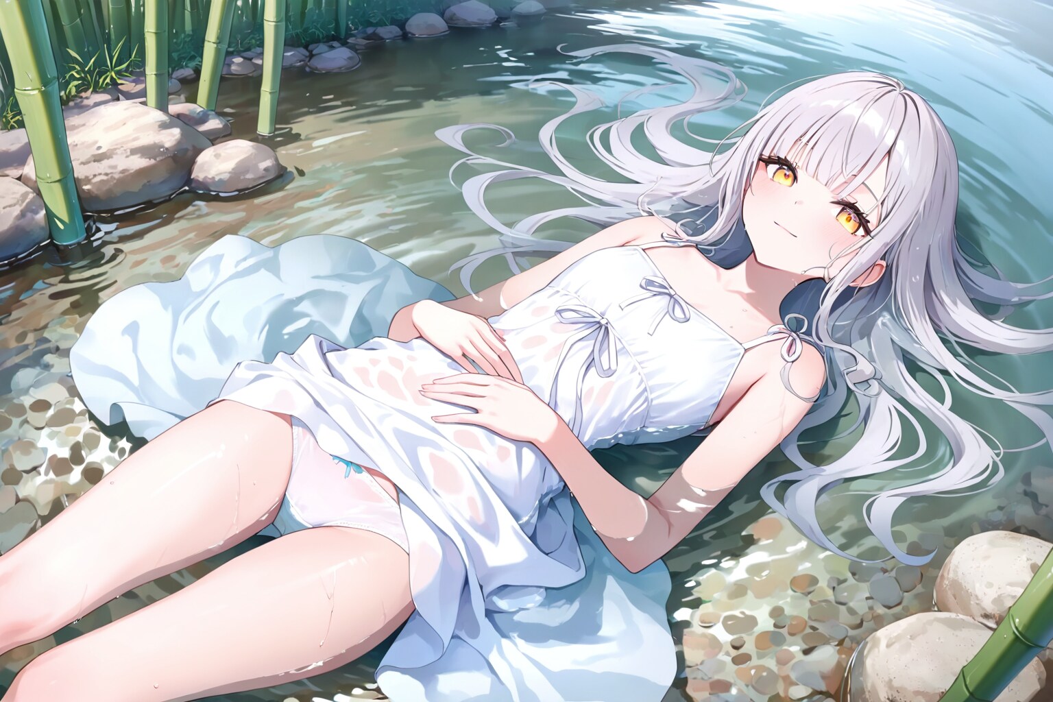流しそうめんごっこ