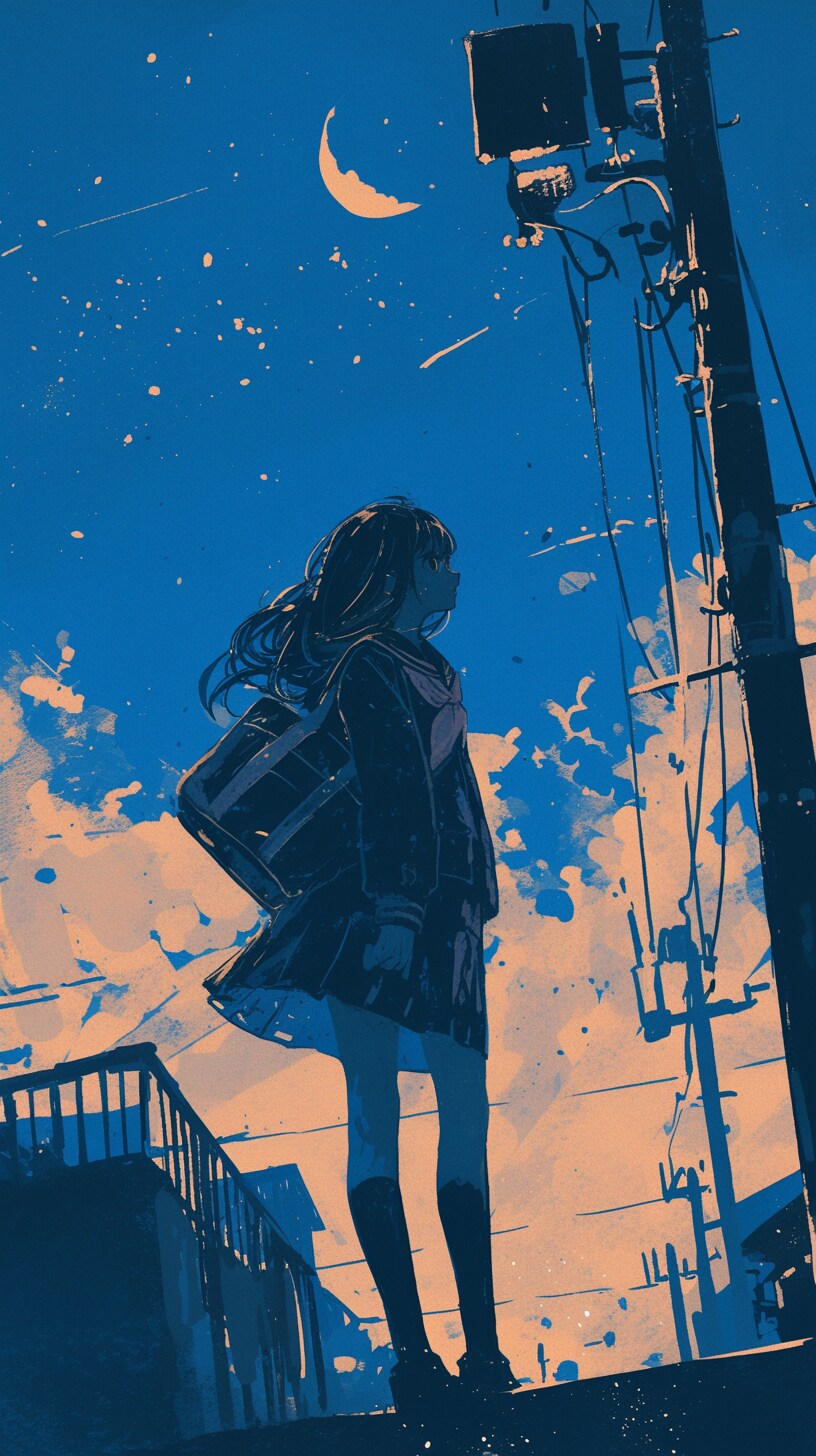 よる、あおい