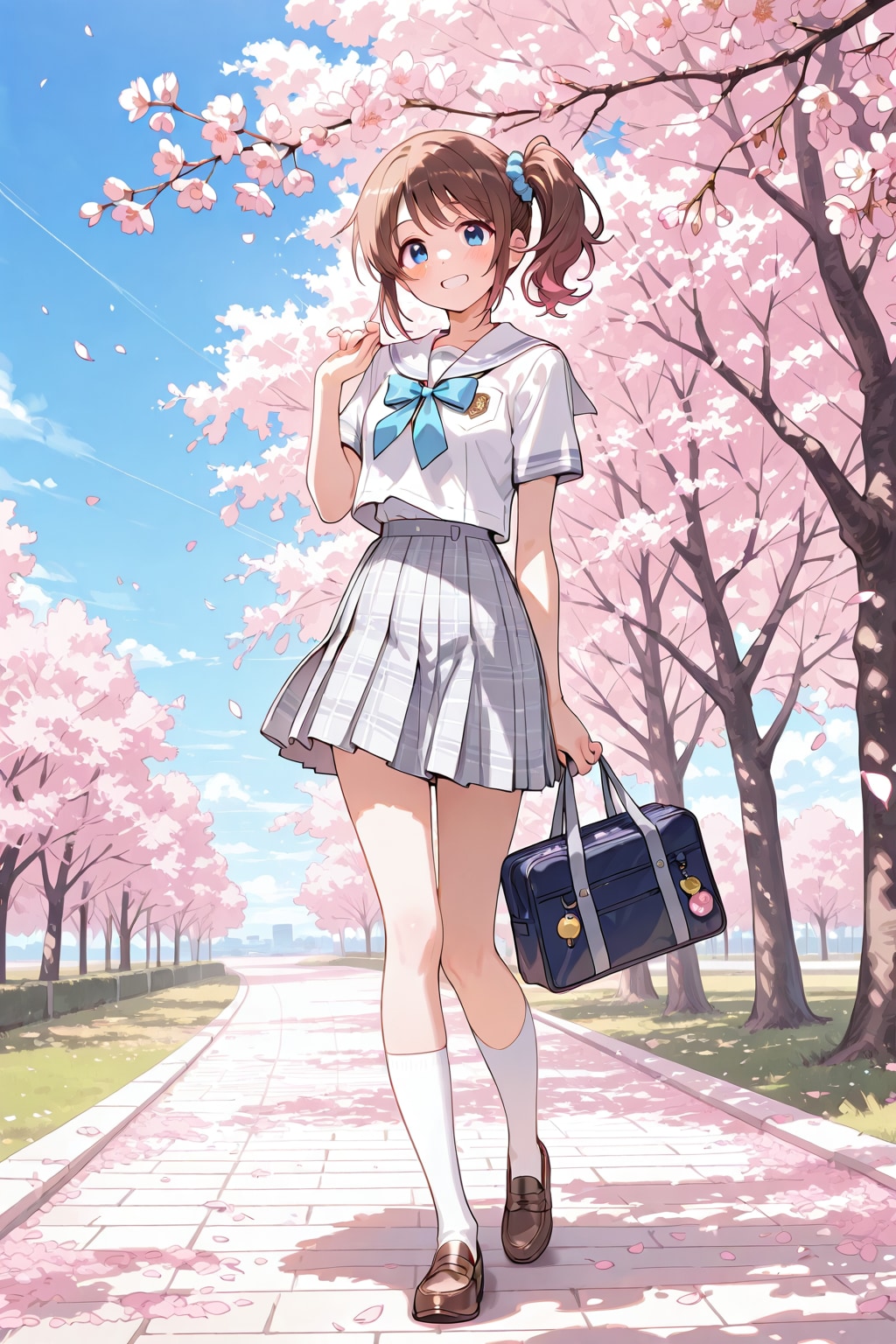 桜の通学路 | の人気AIイラスト・グラビア