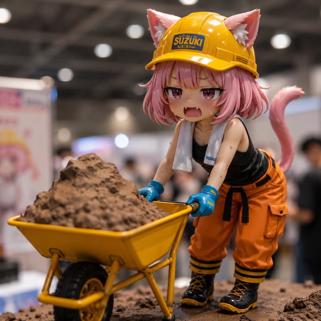 工事現場でアルバイトをするねこちゃん！！