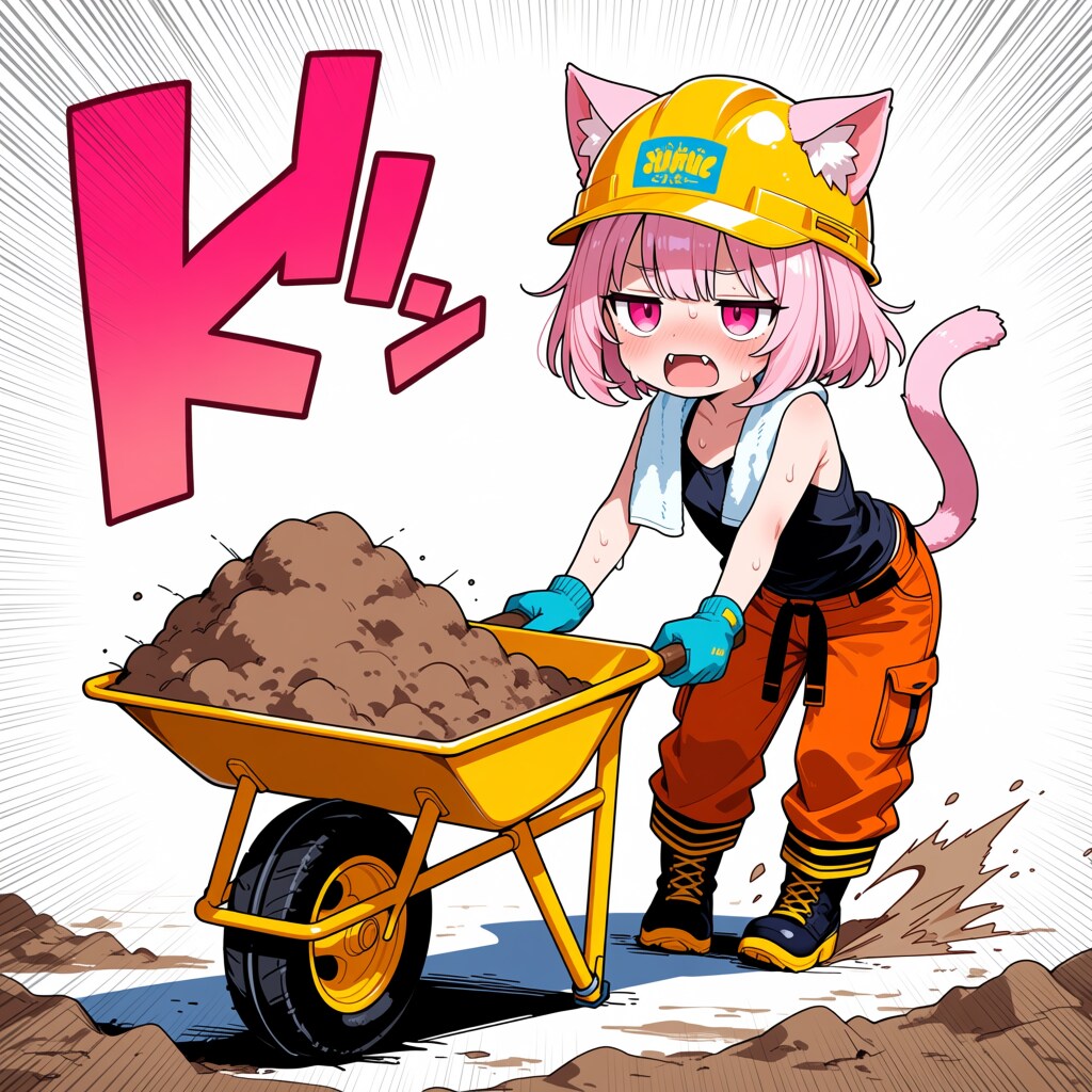工事現場でアルバイトをするねこちゃん！！