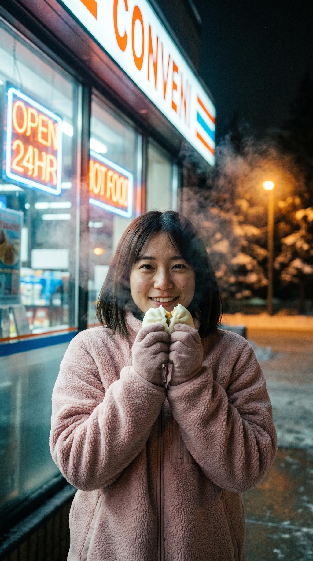 Warm Buns on a Snowy Evening