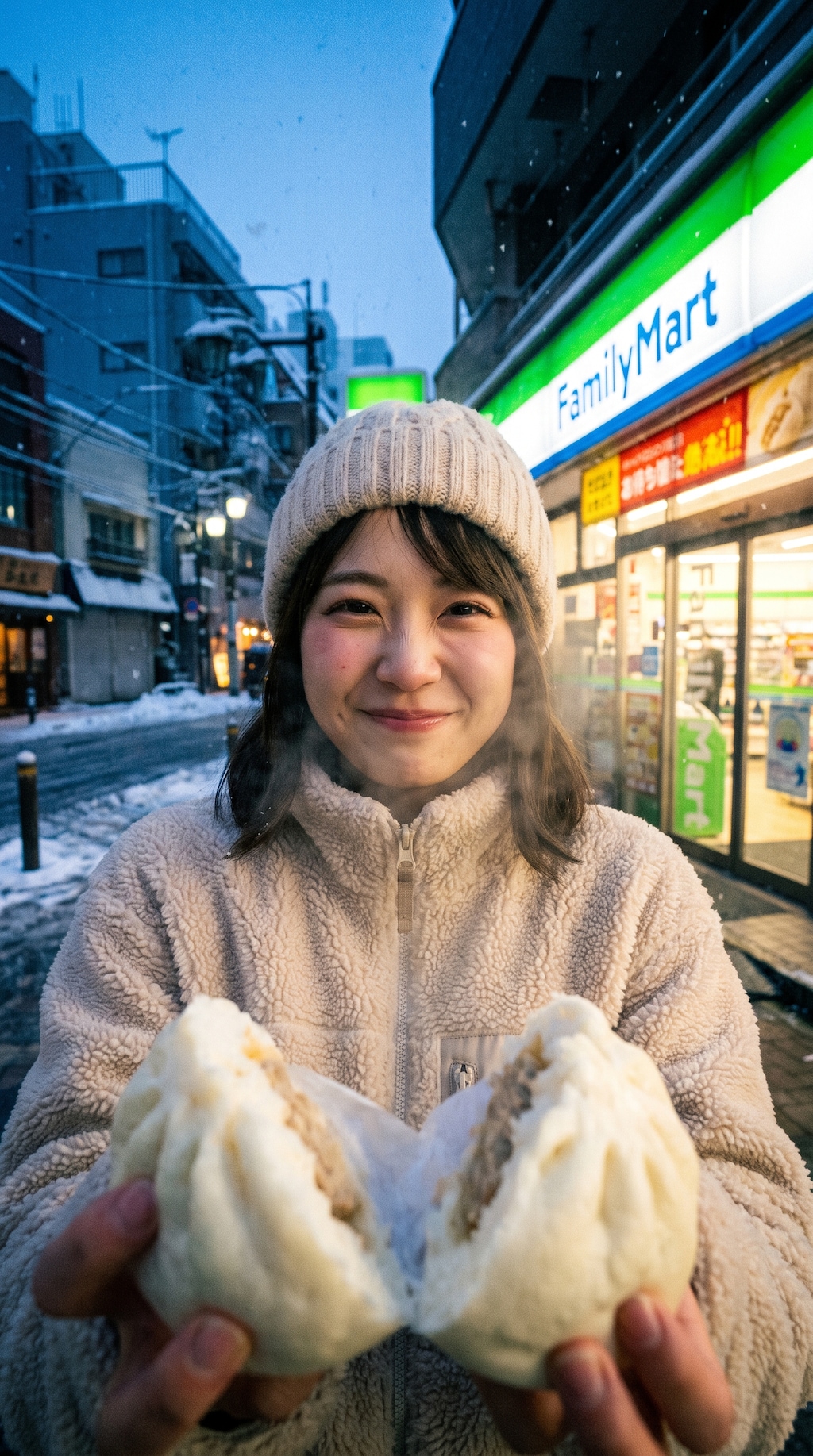 Warm Buns on a Snowy Evening