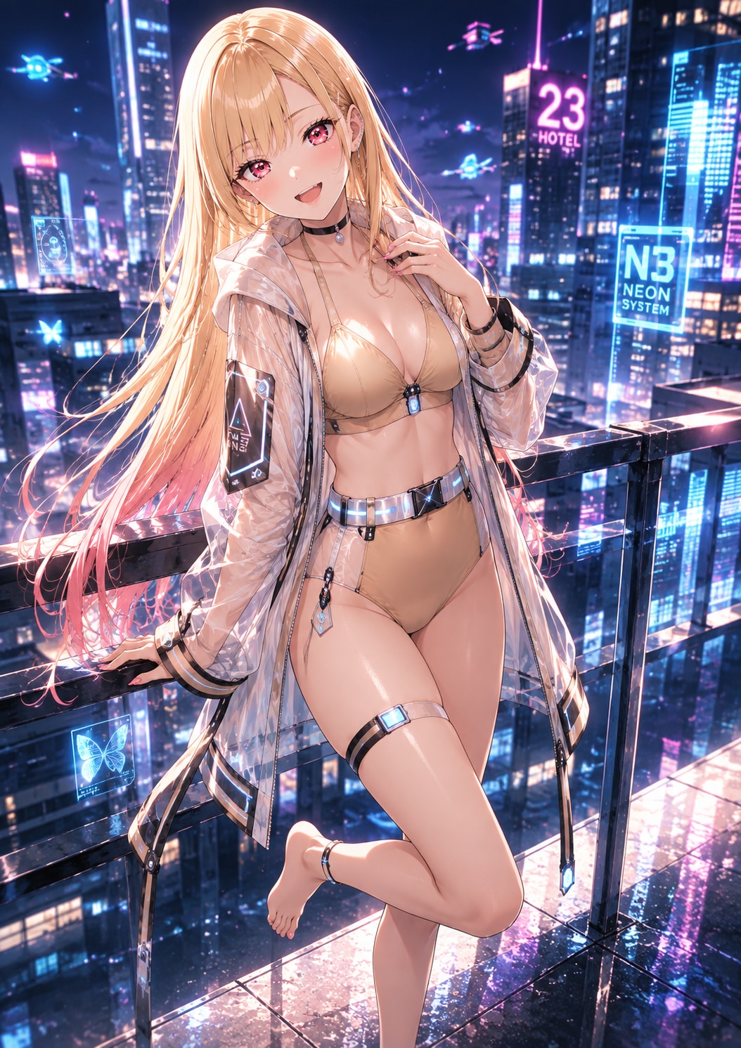 フュージョンシリーズ  まりん七変化  水着ベースで他のコスプレ衣装と融合させてみた