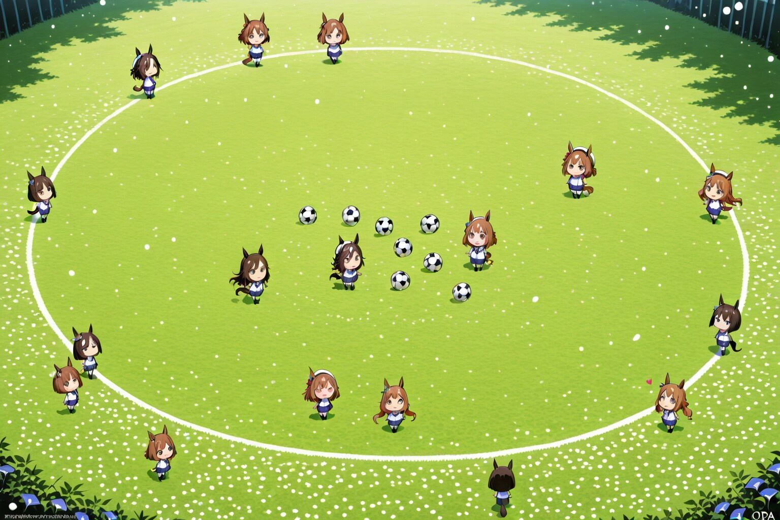 (((a soccer ball))),『ちびちゃんと、ボールは友達！サッカーボール♪』。