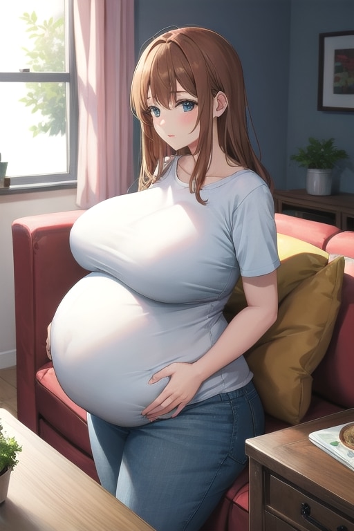 三つ子爆乳妊婦