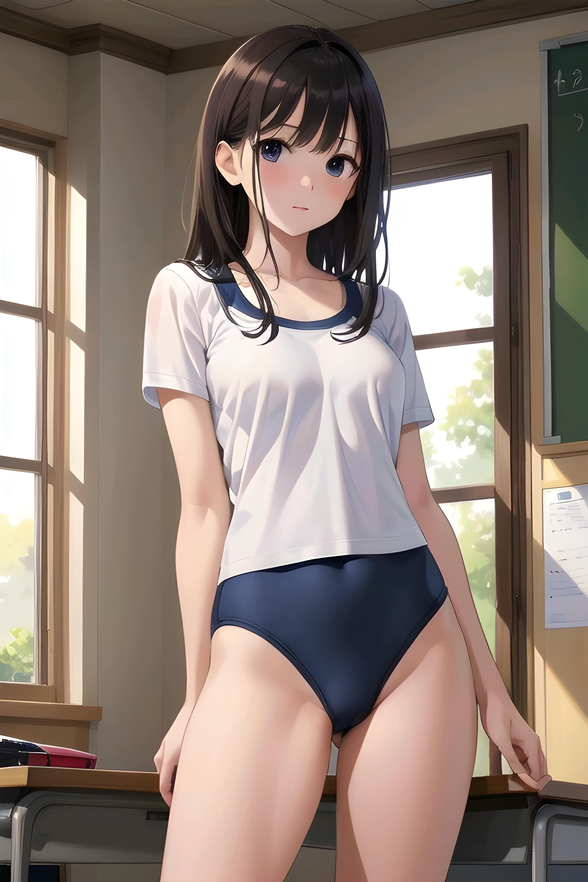 スク水Tシャツの女の子