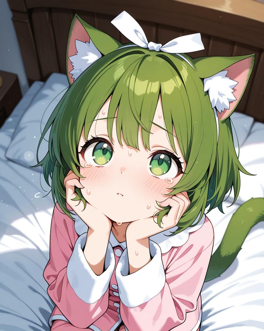 朝起きたらねこ耳としっぽが着いていたちよるちゃん