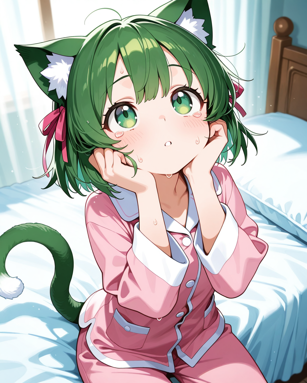 朝起きたらねこ耳としっぽが着いていたちよるちゃん