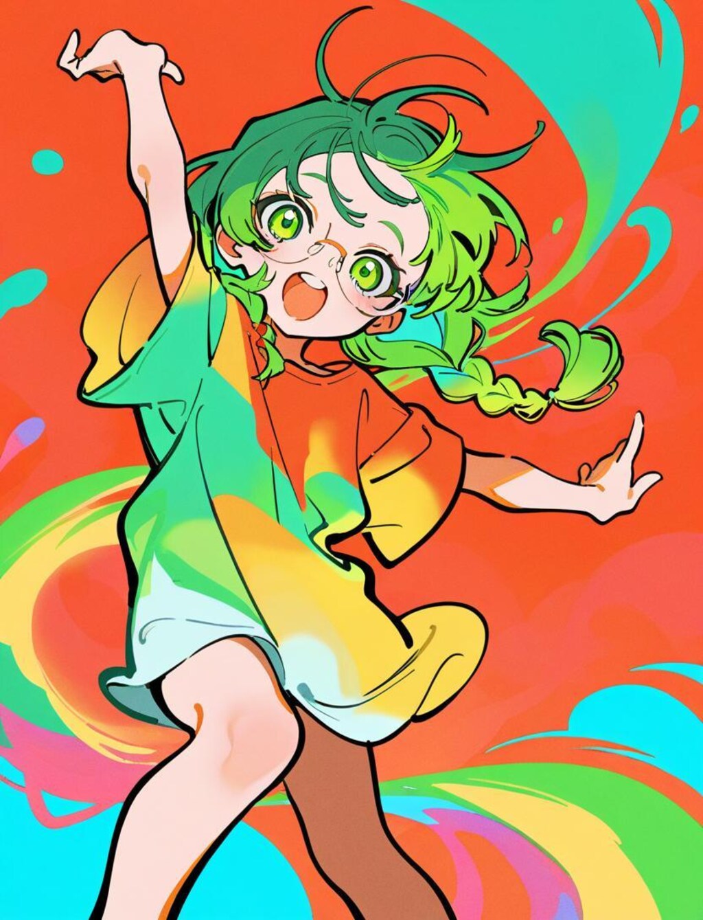 暖色メガネっ娘