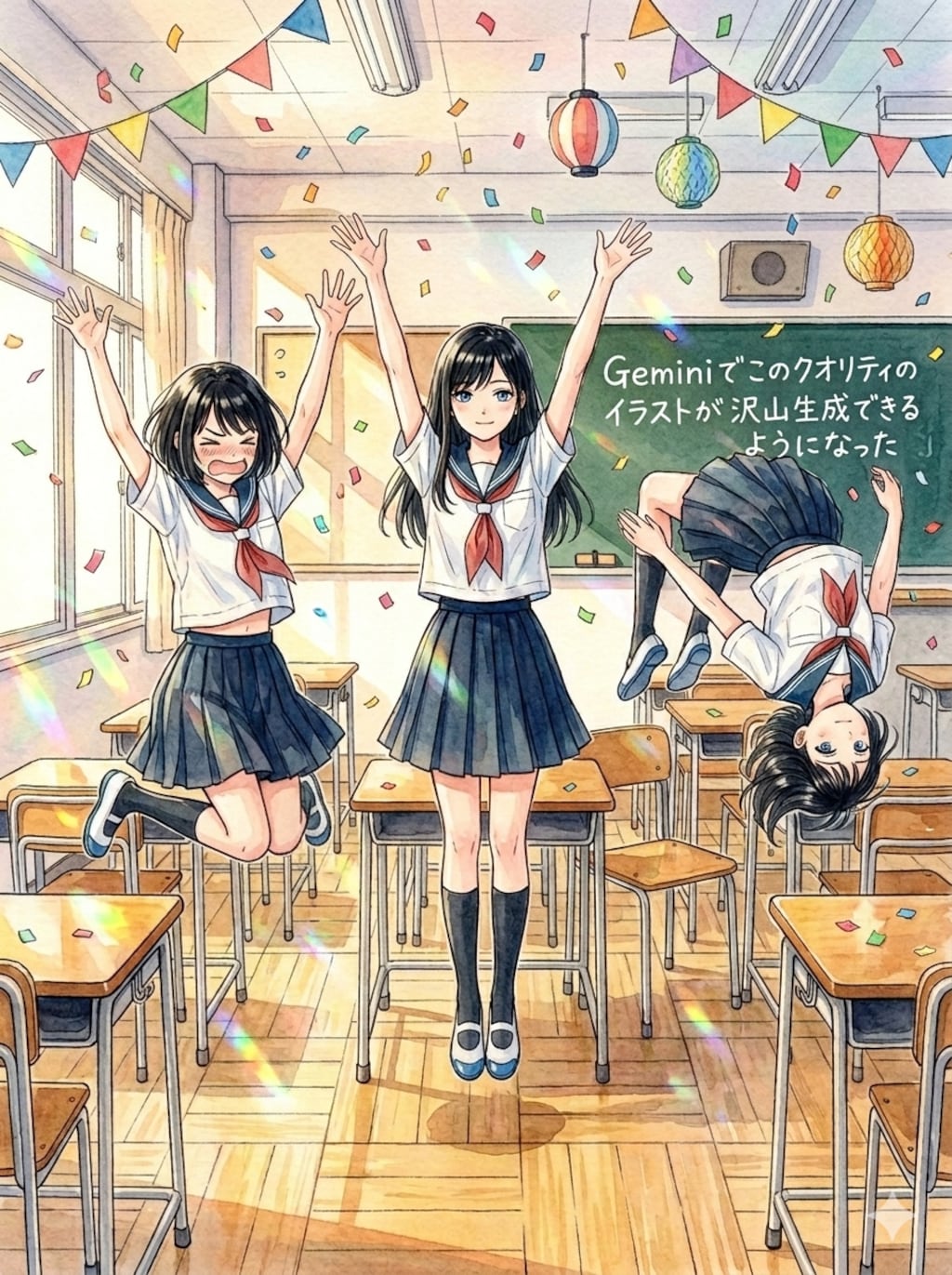 Geminiでこのクオリティのイラストが沢山生成できるようになった