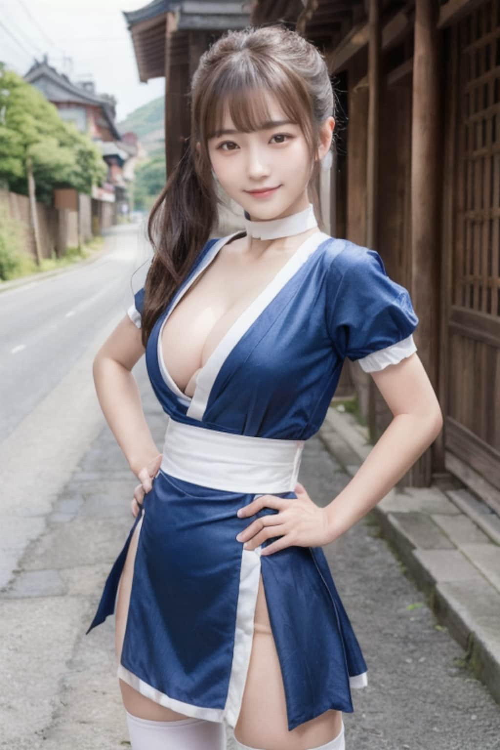 ついに追い詰めたぞ女忍者め！