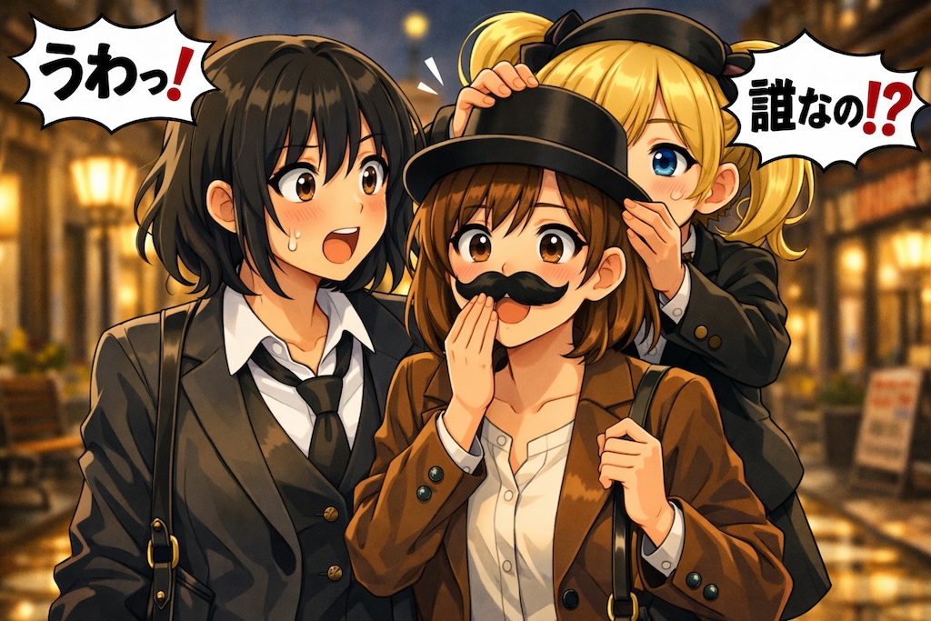 後ろの手は誰の手⁉️（チャップリンデー　03）