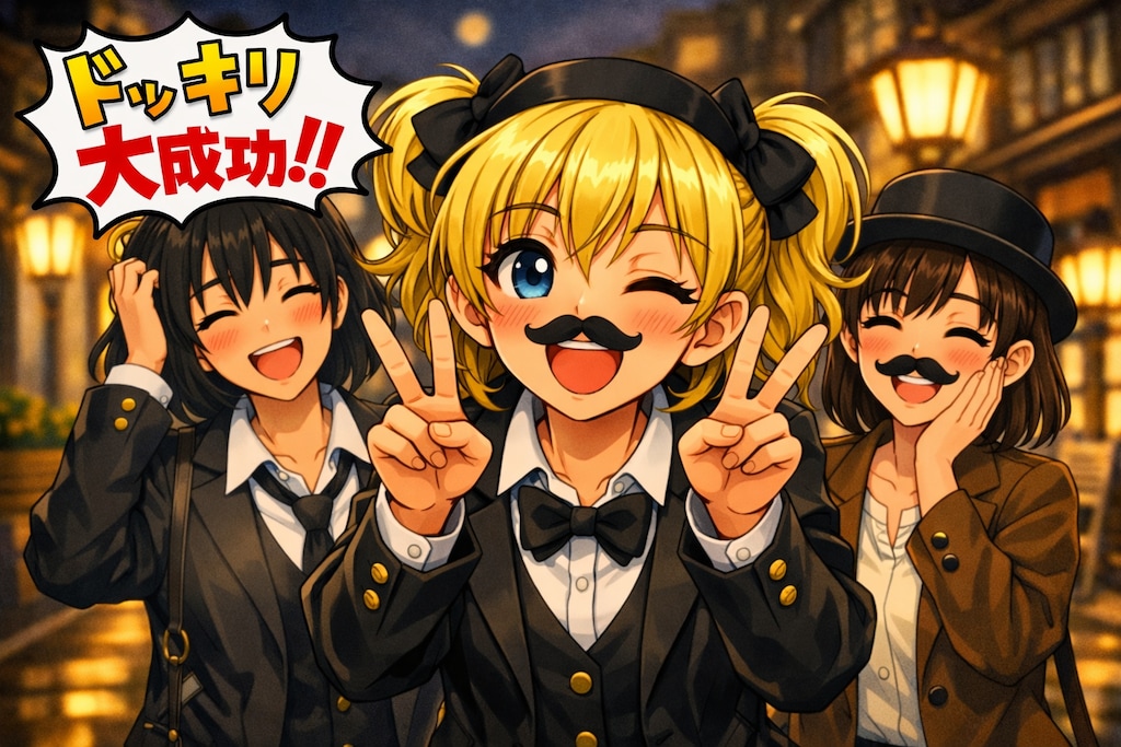 後ろの手は誰の手⁉️（チャップリンデー　03）