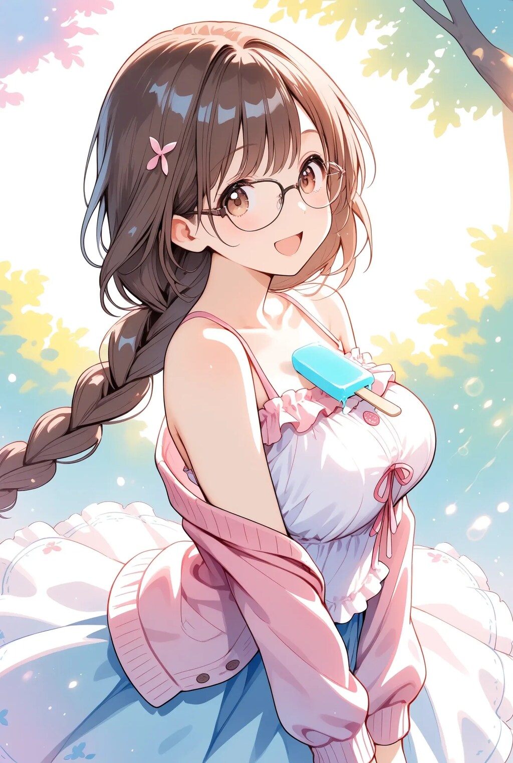 アイスが とけおちた