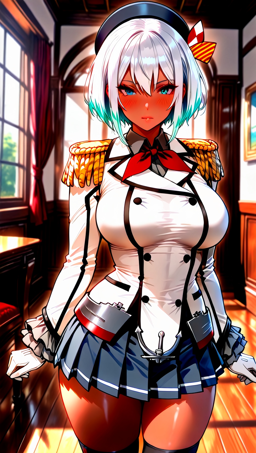 艦隊これくしょん・鹿島のコスプレしたショートヘアっ娘2 | の人気AIイラスト・グラビア