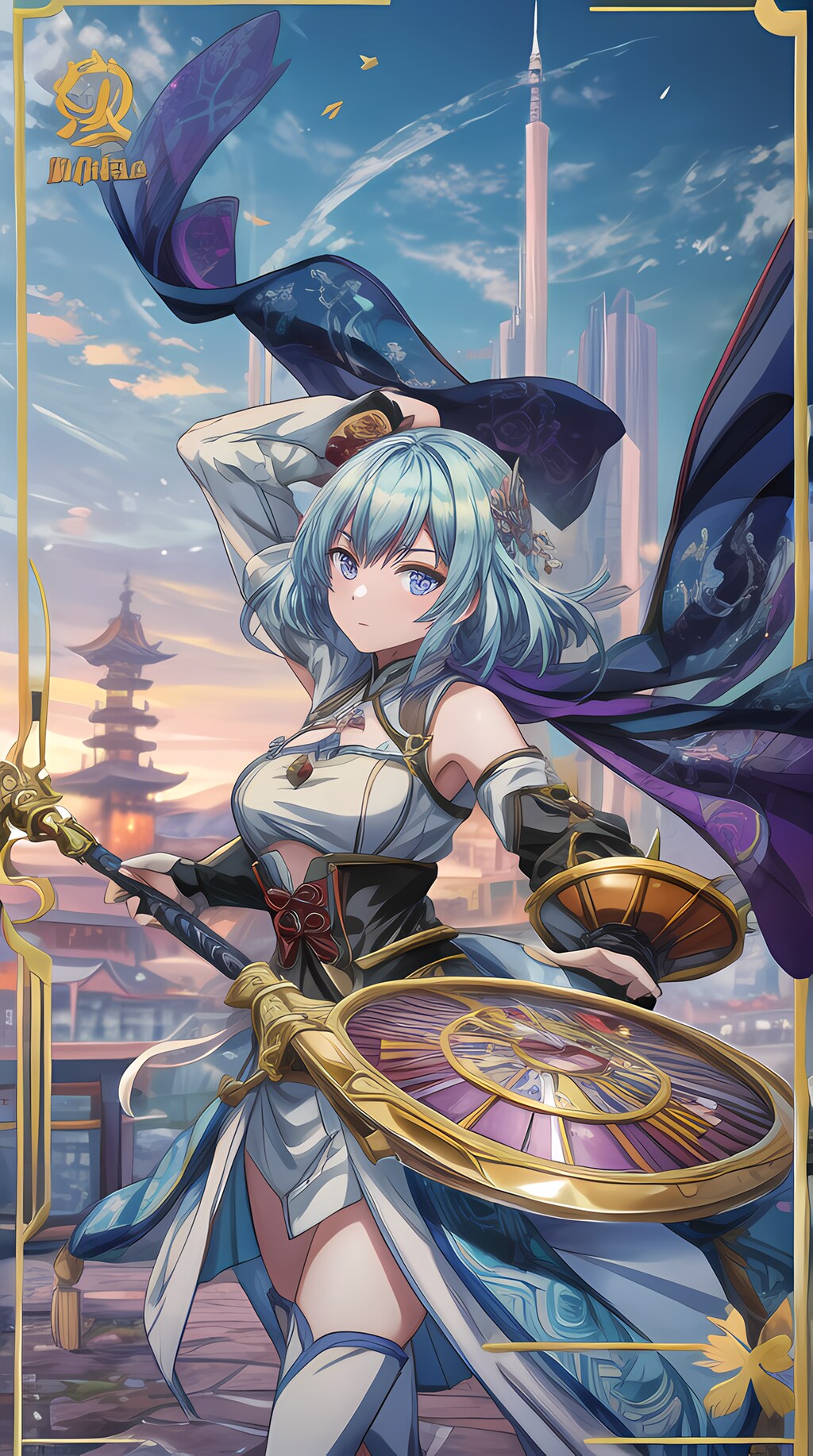 スタイリッシュなカラフル美女