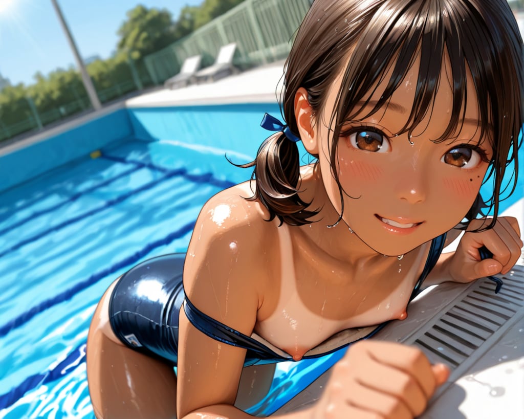 スク水日焼け少女
