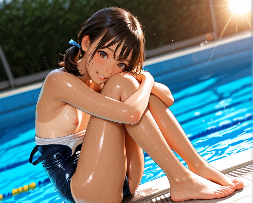 スク水日焼け少女