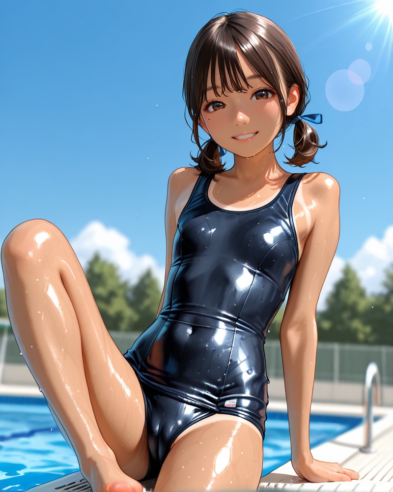 スク水日焼け少女