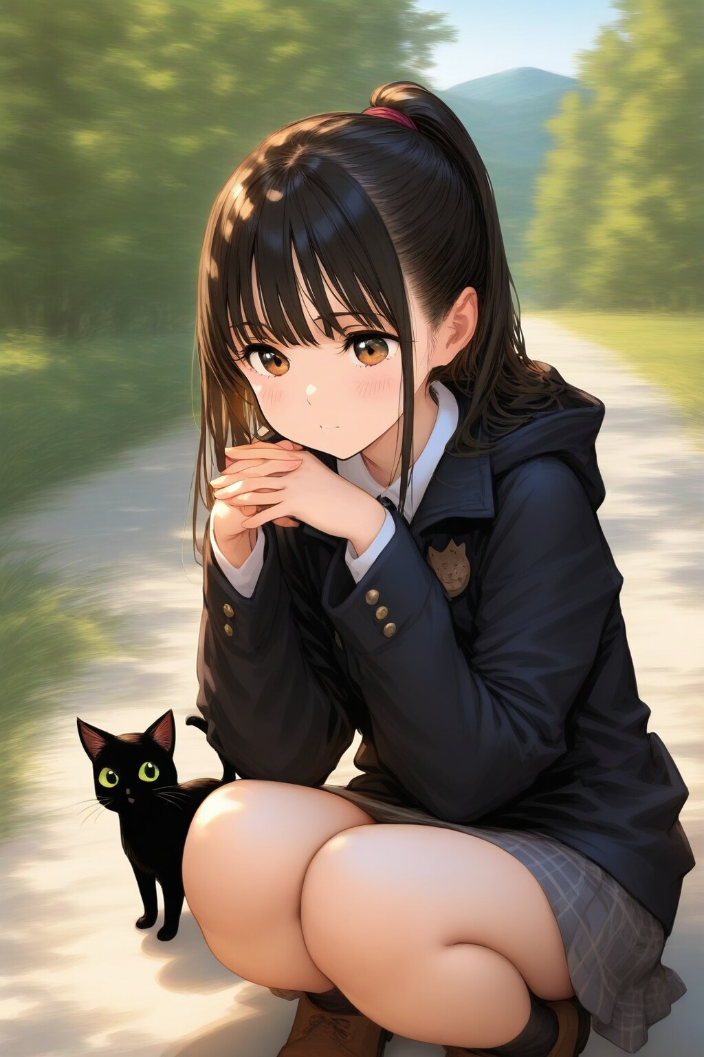 魔女と猫を描いてもらった