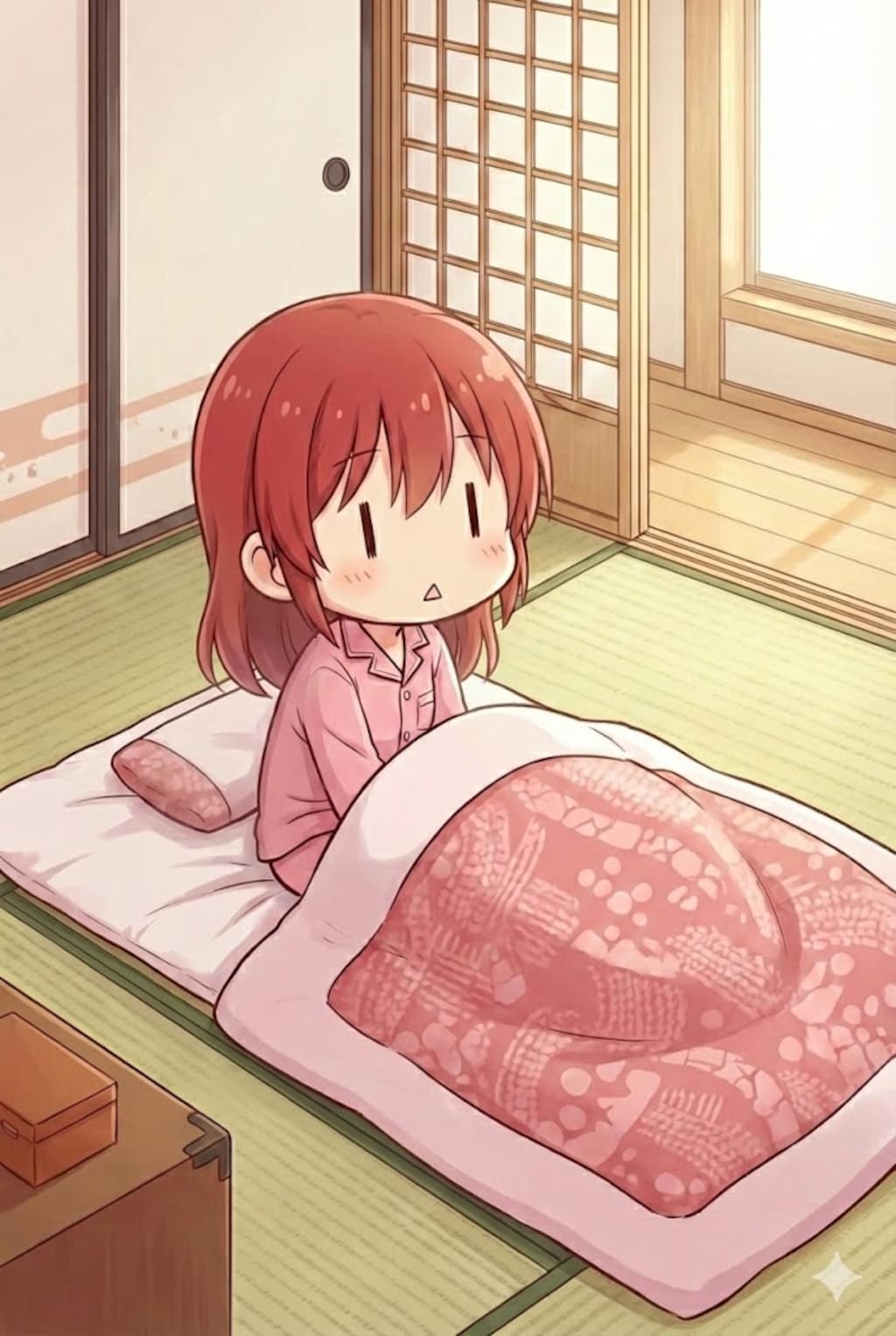 起き抜けのジト目先生 Z129