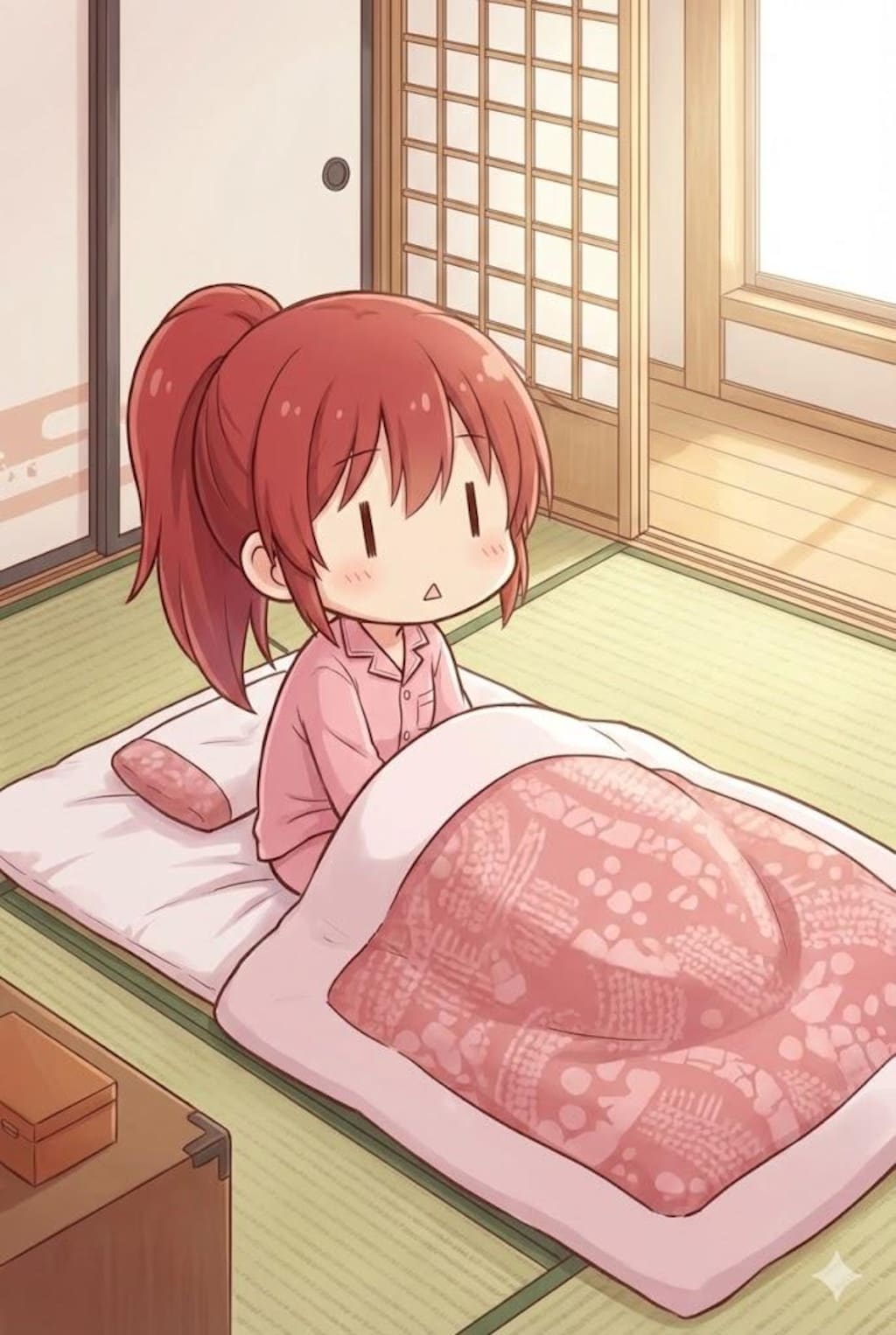 起き抜けのジト目先生 Z129