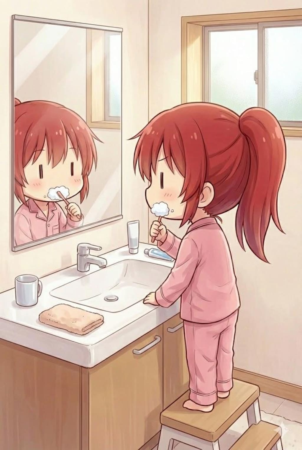 起き抜けのジト目先生 Z129