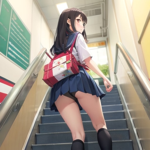 階段女子②