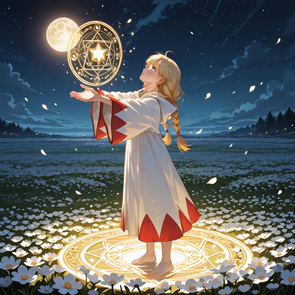 花畑と白魔道士