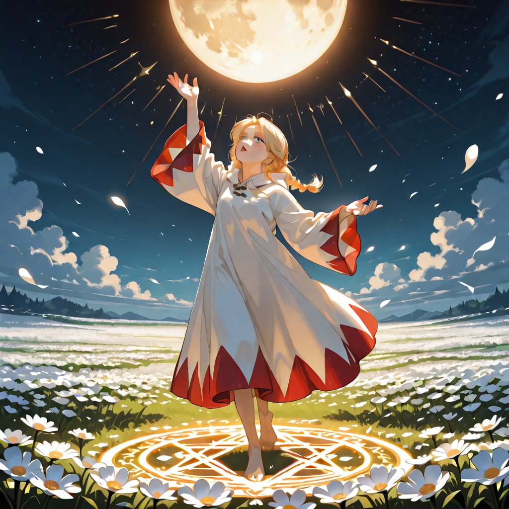 花畑と白魔道士
