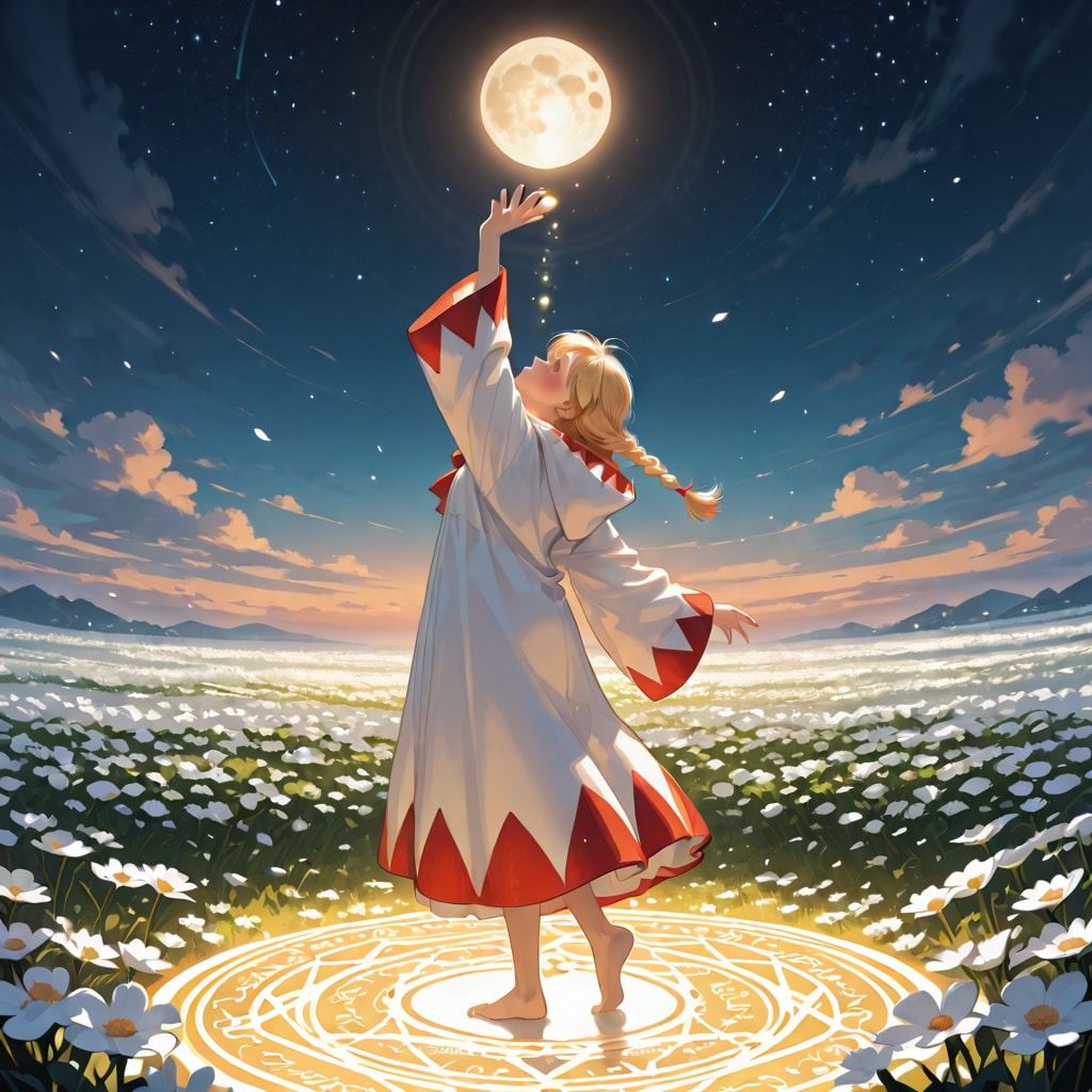 花畑と白魔道士