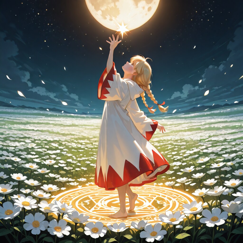 花畑と白魔道士