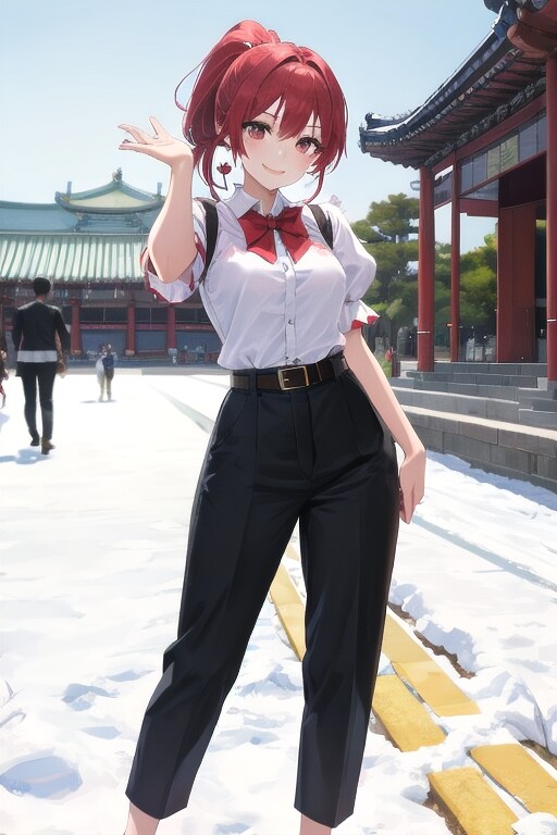 かっこかわいい韓国テコンドー美少女イ・ソア（李瑞雅）　雪の景福宮殿外でテコンドー演武！