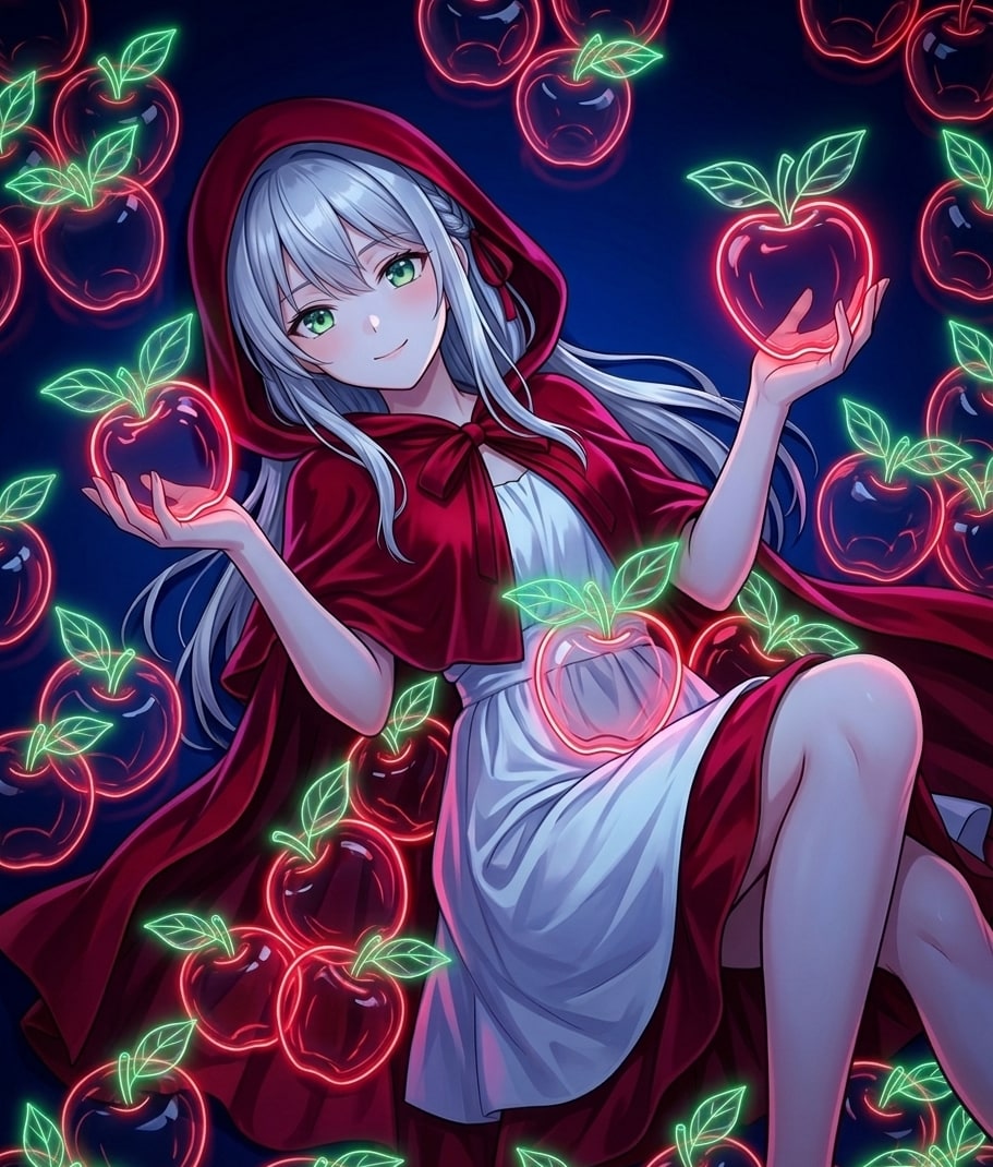赤ずきんちゃんとりんご | の人気AIイラスト・グラビア