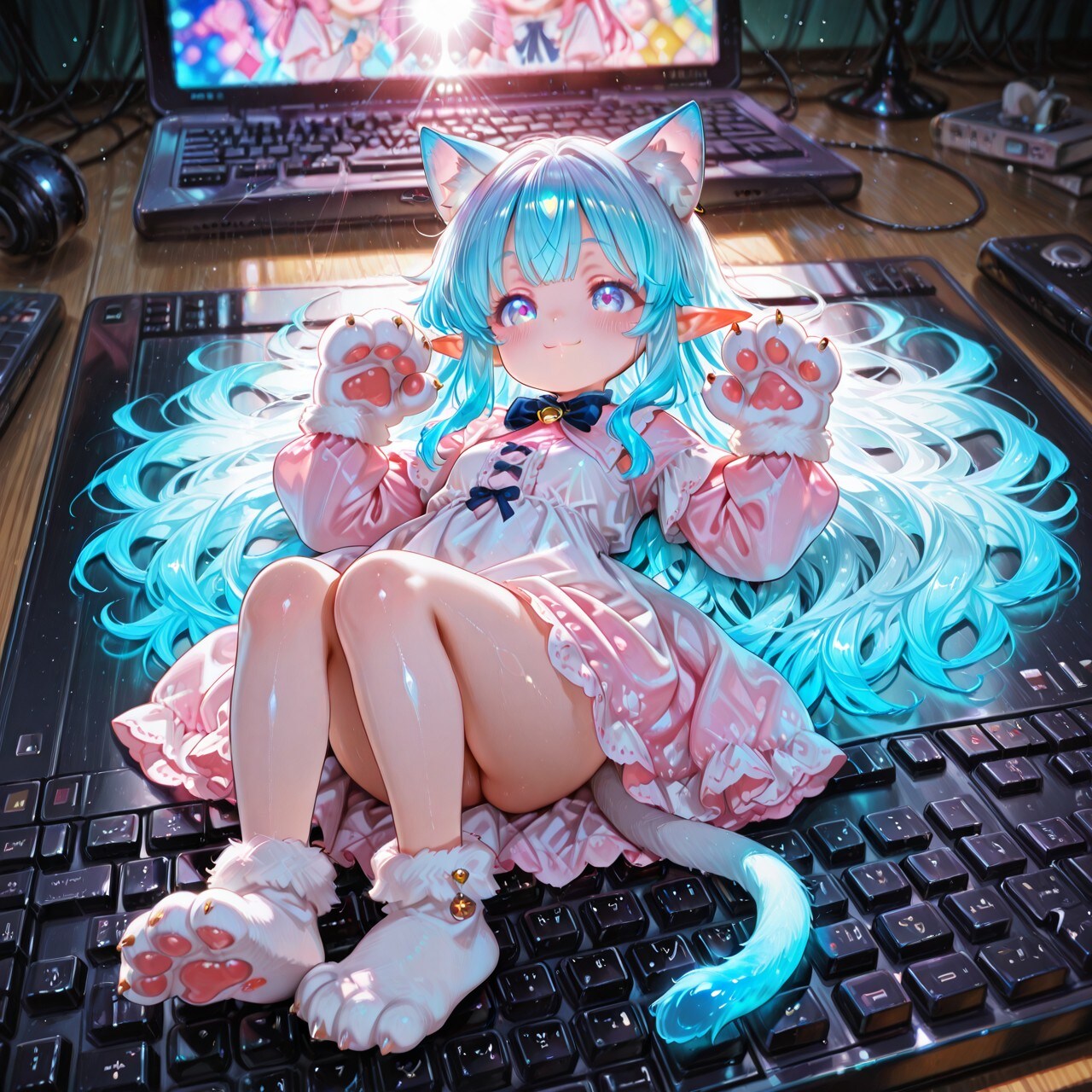 12枚）キーボードでくつろぐ子猫ちゃん