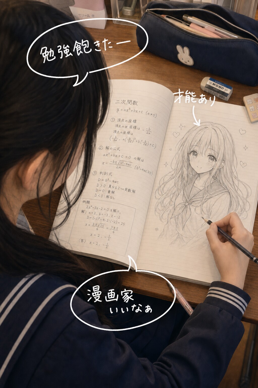 ノートに落書き | の人気AIイラスト・グラビア