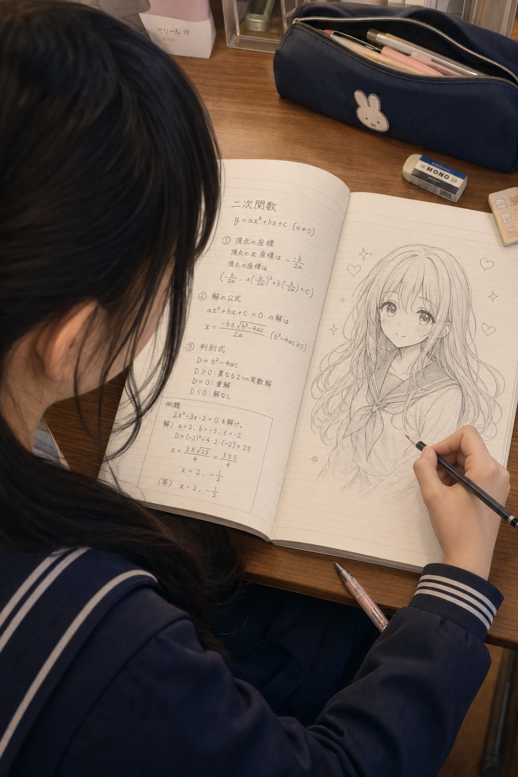 ノートに落書き