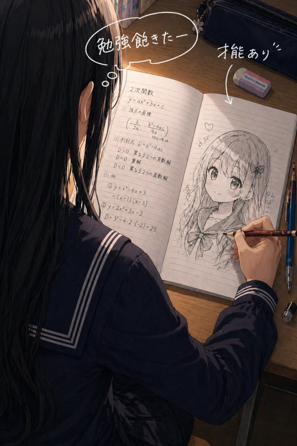ノートに落書き