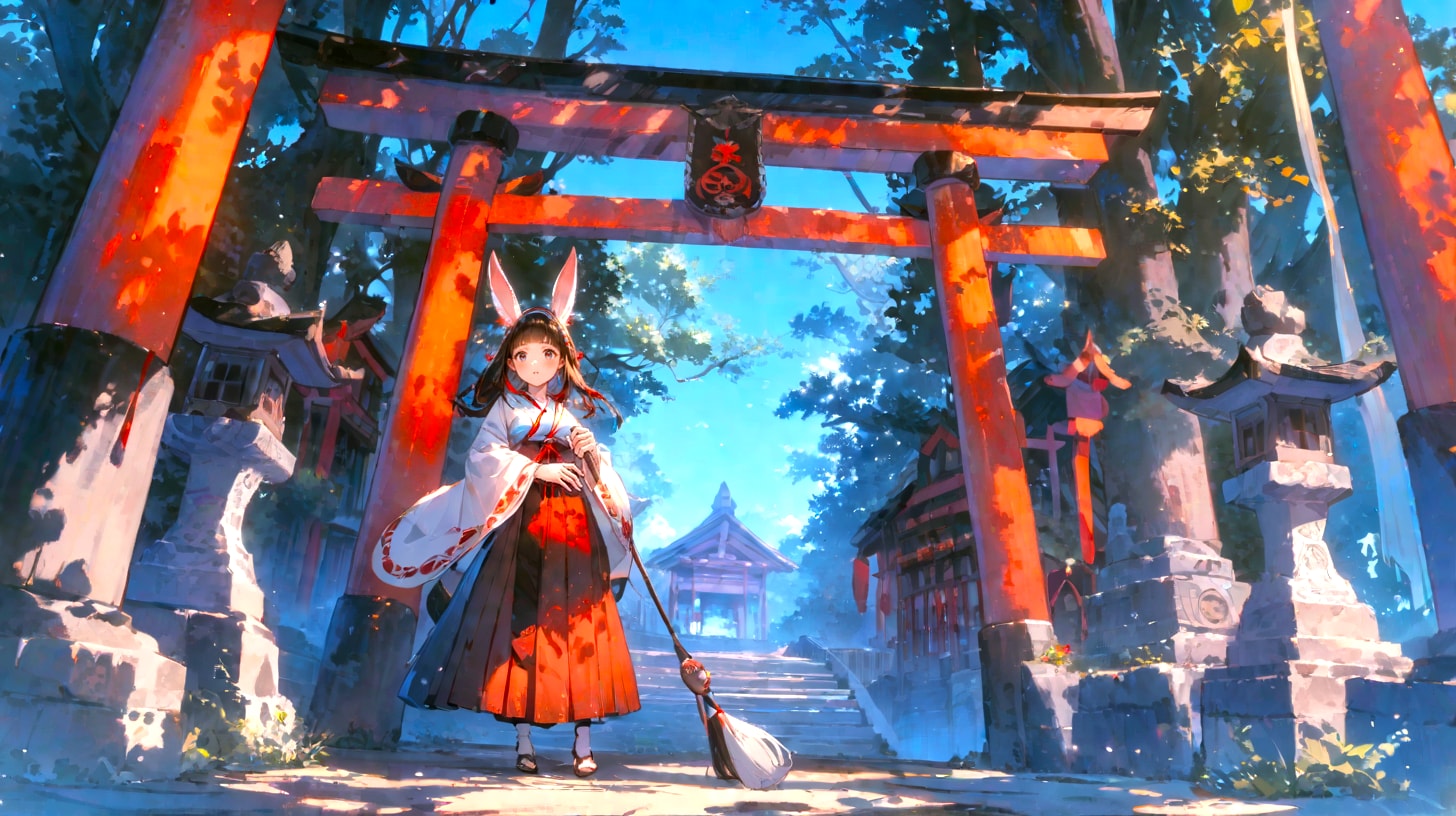 巫女バニー！ (巫女24) | の人気AIイラスト・グラビア