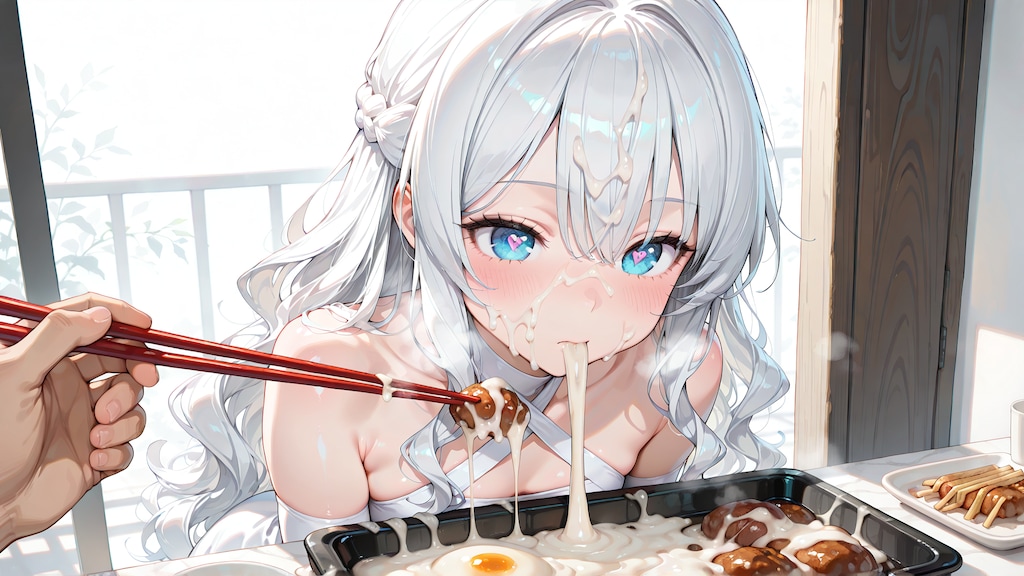 ぶっかけ食事風景 2