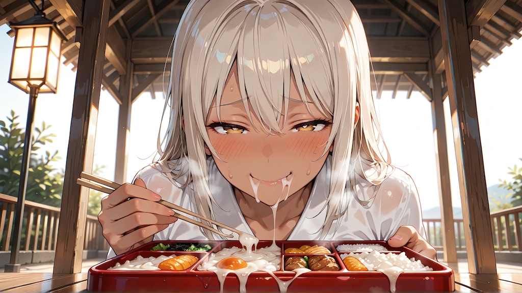 ぶっかけ食事風景 2