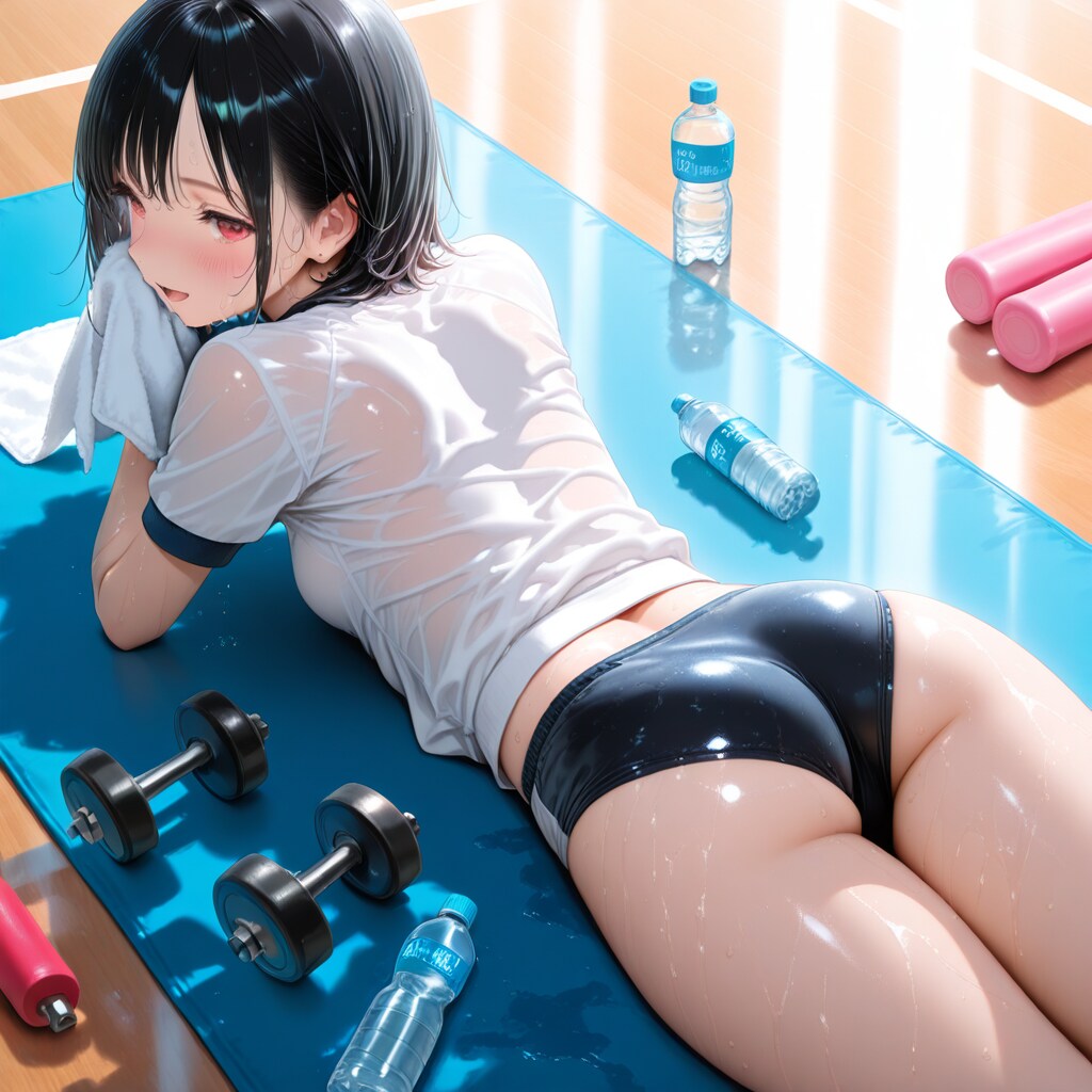 いい汗かいたなぁ　~ 黒髪ボブのブルマ娘58 ~