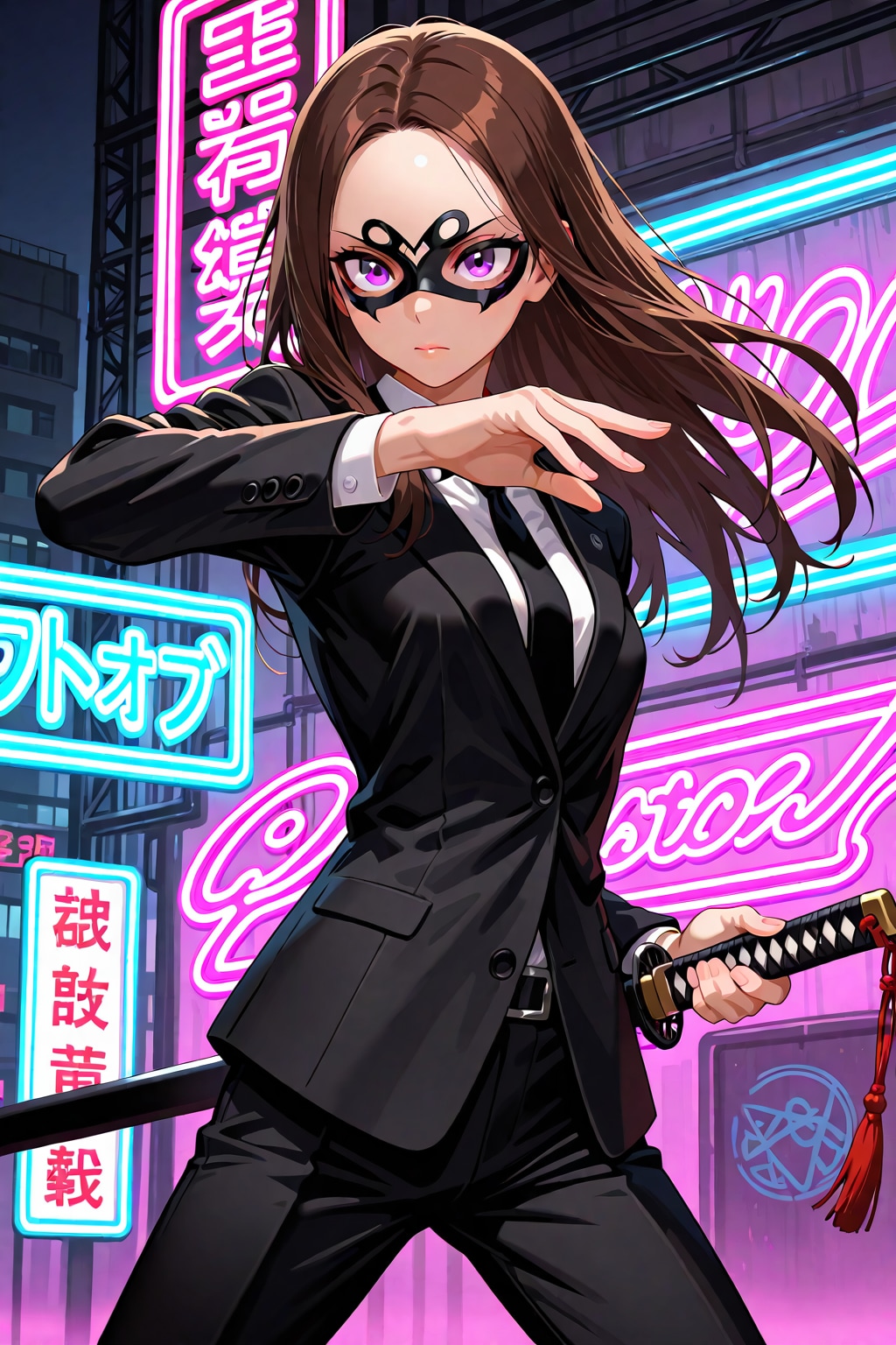 黒服おデコガール