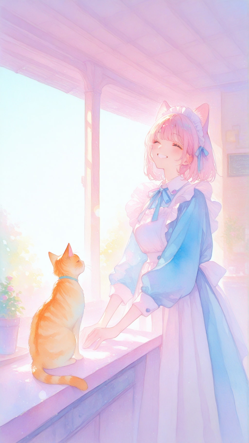 猫耳メイドさんと猫