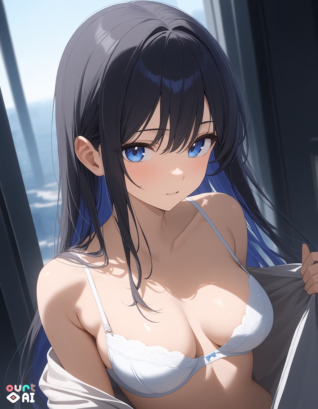 服を脱ぐ葵さん