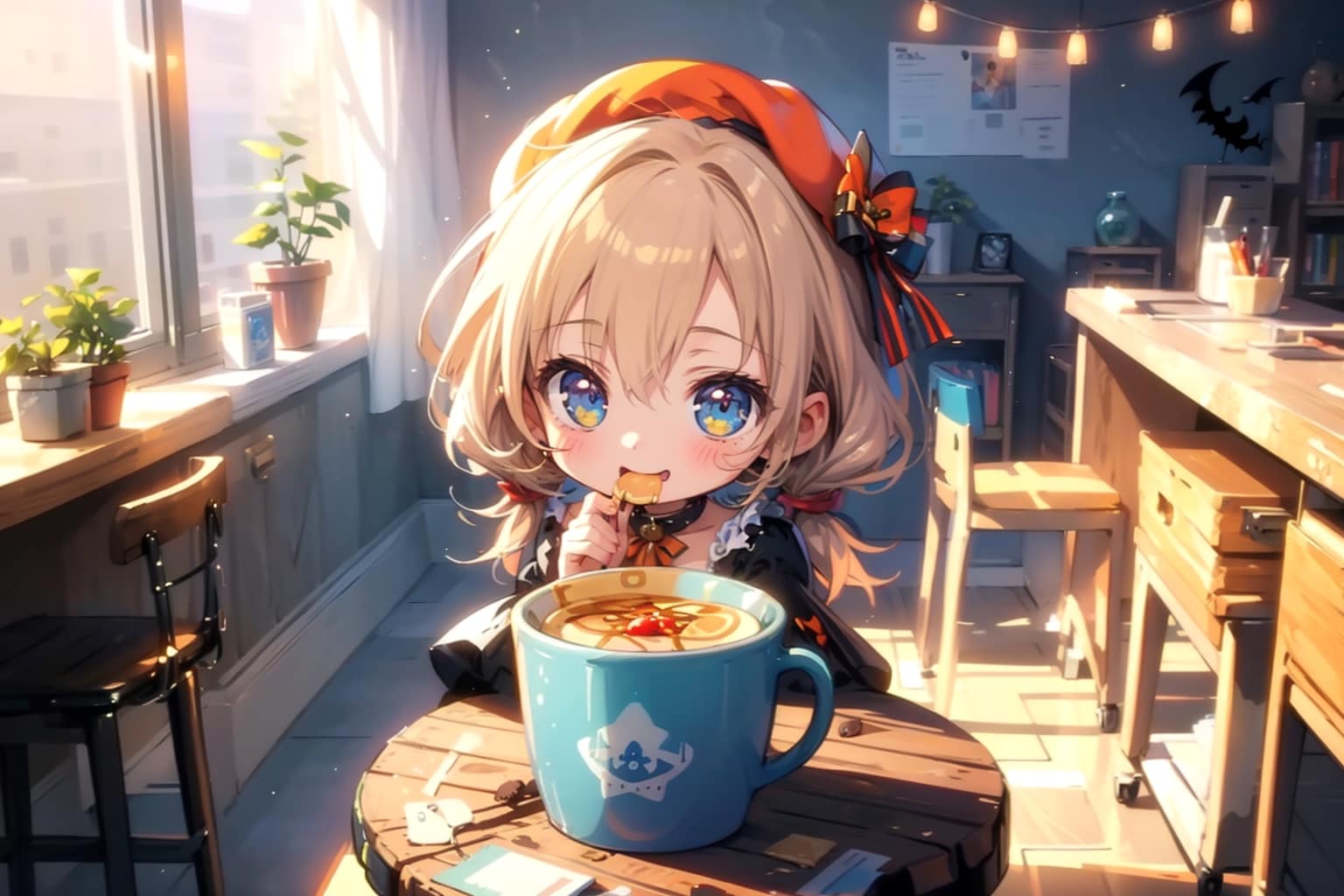 マグカップに、パンケーキが入ってた！。 | の人気AIイラスト・グラビア