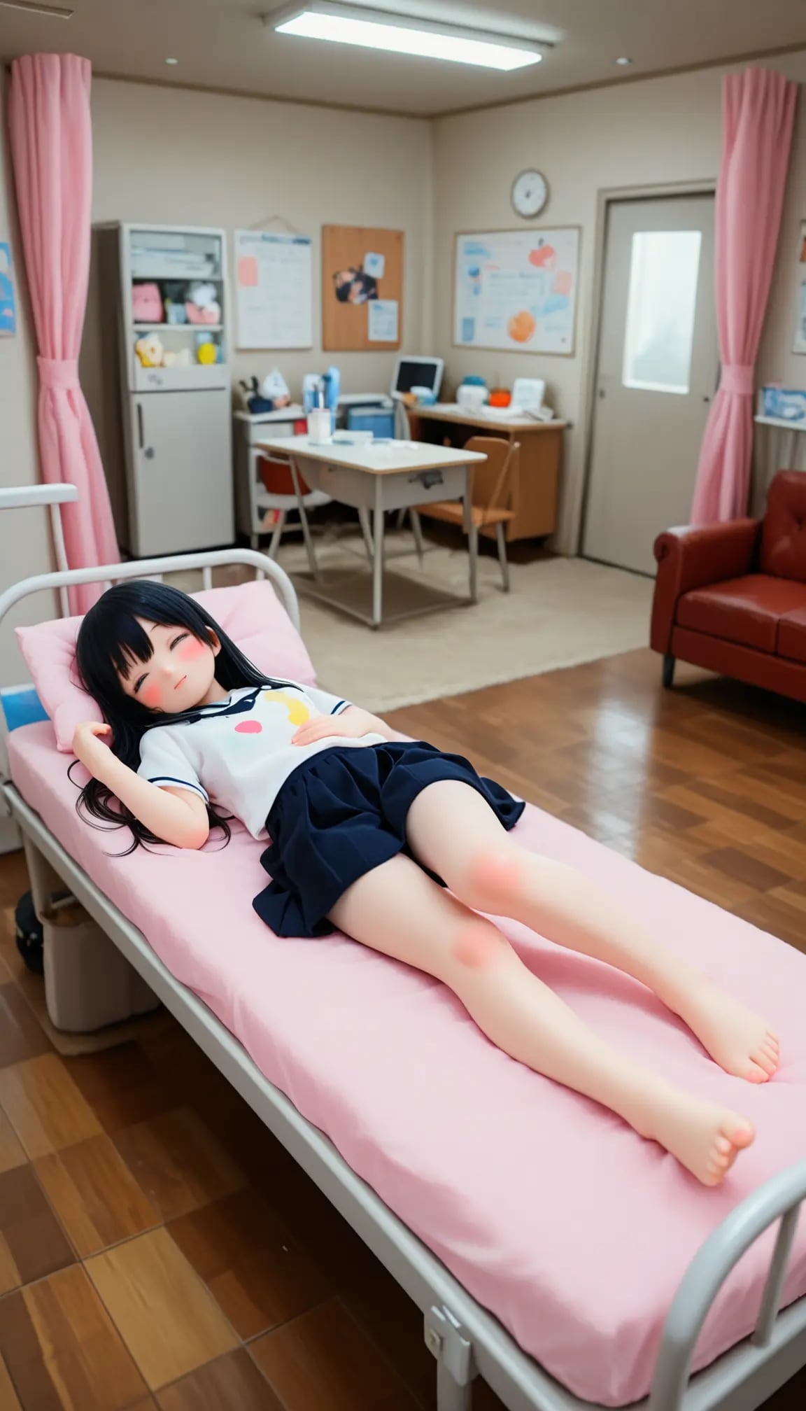 保健室で昼寝 | の人気AIイラスト・グラビア