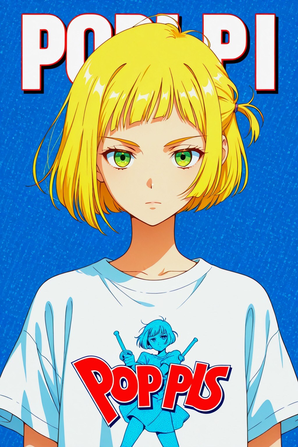 ポップな、ホワイトTシャツお姉やん | の人気AIイラスト・グラビア